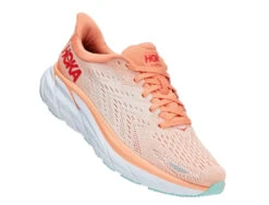 HOKA Women's Clifton 8 - Cantaloupe/Silver Peony (1119394-CSPY) -Sports Equipment 1119394 CSPY 1