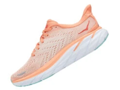 HOKA Women's Clifton 8 - Cantaloupe/Silver Peony (1119394-CSPY) -Sports Equipment 1119394 CSPY 4