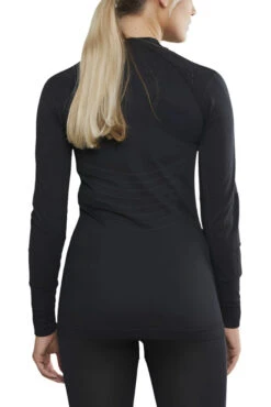 Craft Women's Active Intensity Crewneck Baselayer - Black/Asphalt (1907937-999995) -Sports Equipment 1907937 999995 Active Intensity CN LS C2 Preview
