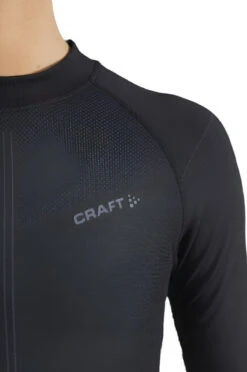 Craft Women's Active Intensity Crewneck Baselayer - Black/Asphalt (1907937-999995) -Sports Equipment 1907937 999995 Active Intensity CN LS C3 Preview