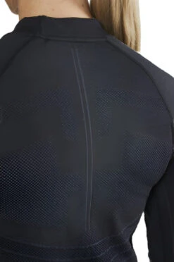 Craft Women's Active Intensity Crewneck Baselayer - Black/Asphalt (1907937-999995) -Sports Equipment 1907937 999995 Active Intensity CN LS C4 Preview