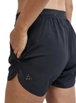 Craft Women's Advance Essence 5" Stretch Short - Black (1910759-999000) -Sports Equipment 1910759 999000 ADVEssence5 InchStretchShortsW Closeup3 Preview