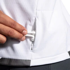 Brooks Men's Run Visible Thermal Hoodie - White/Asphalt/Nightlife (211411134) -Sports Equipment 211411 134 D2 Run Visible Thermal Hoodie