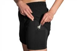 Brooks Women's Chaser 5" 2-IN-1 Short - Black (221464001) -Sports Equipment 221464 001 D4 Chaser 5in 2in1 Short
