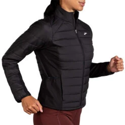 Brooks Women's Shield Hybrid Jacket - Black (221557001) -Sports Equipment 221557 001 MV Shield Hybrid Jacket 2