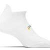 Feetures! High Performance Ultra Light Cushion No-Show Tab Running Socks - White (FA5500) -Sports Equipment HP UL Tab White sock on foot form