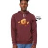 Unisex Running Cider Donut Hoodie -Sports Equipment MaroonHoodieDonutRun