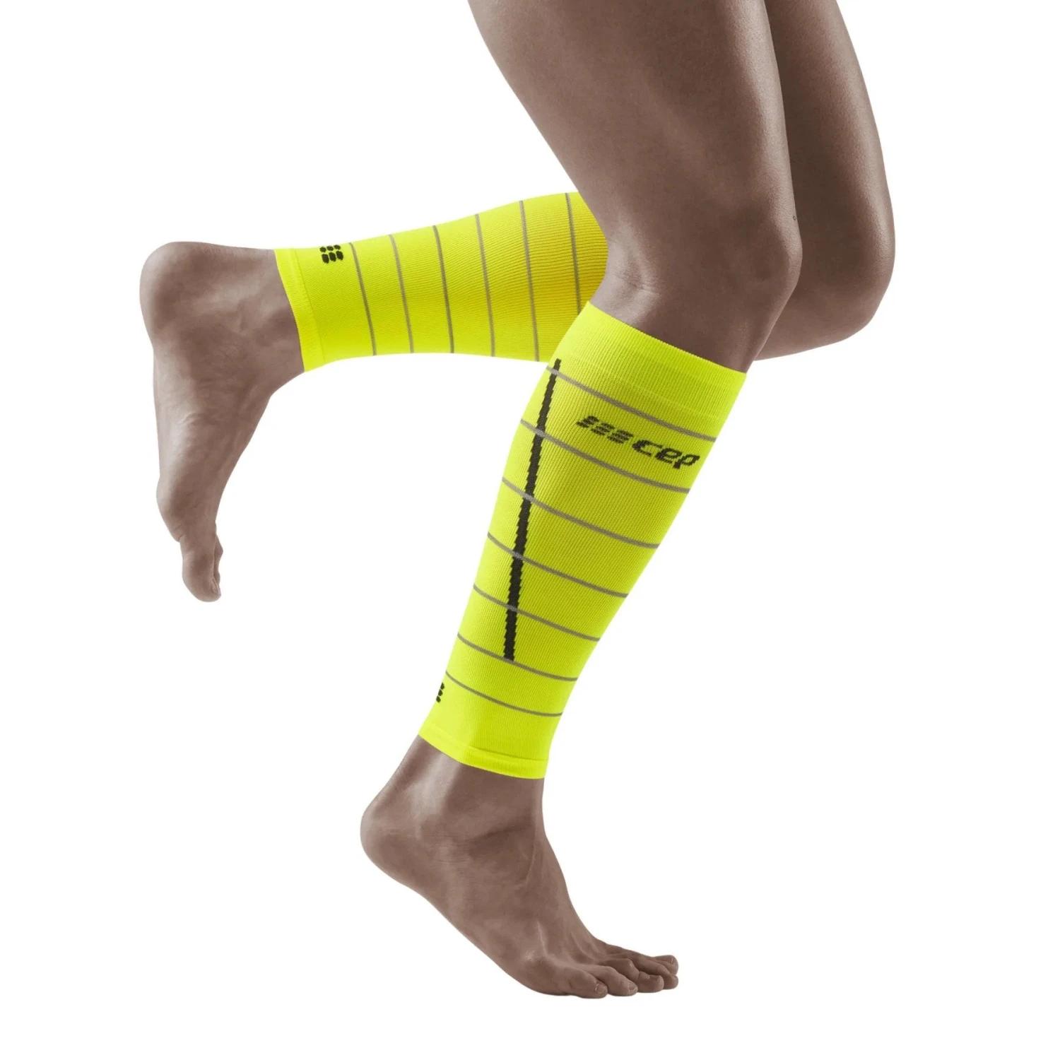 CEP Men's Reflective Calf Sleeves - Neon Yellow (WS50FZ) 3 CEP Men's Reflective Calf Sleeves - Neon Yellow (WS50FZ)