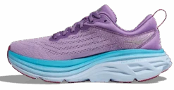 HOKA Women's Bondi 8 -Sports Equipment hoka womens bondi 8 running shoe chalk violet pastel lilac purple 4