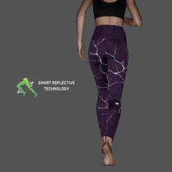 CEP Women's Reflective Tights - Purple (W2A96N) -Sports Equipment reflective tights purple women 4 9